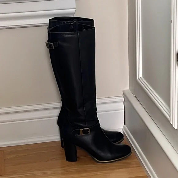 Fabianelli Italian Crafted 100% Leather Knee High Heeled Winter Boots EU 38 - Picture 8 of 12